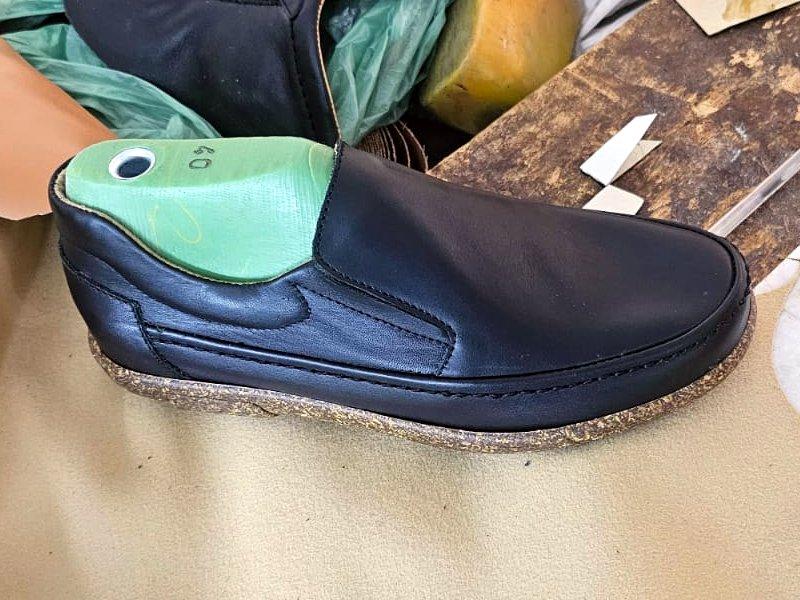 Mocassin en cuir Noir